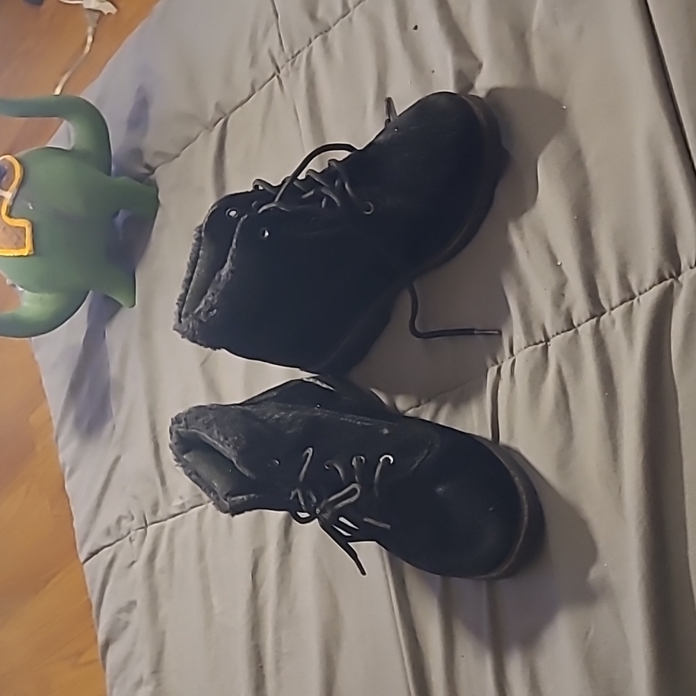 Black ankle boots